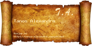 Tanos Alexandra névjegykártya